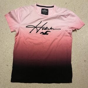 Pink and black ombre Hollister Co. tee size small